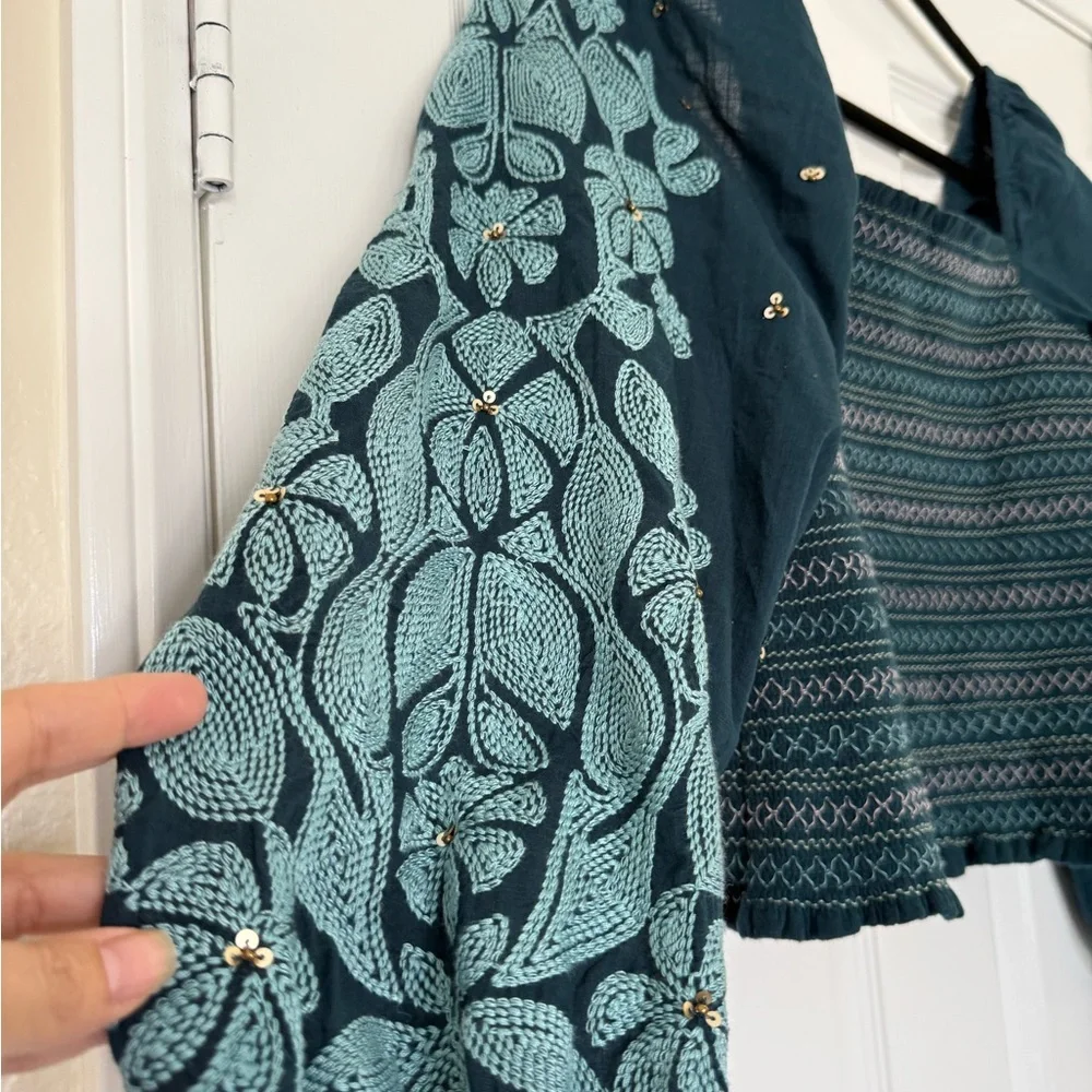 Anthropologie Smocked Blouse - Picture 6 of 9